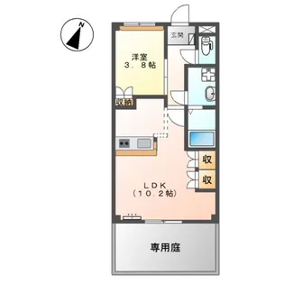 リガシーハイムM【102号室】の間取り