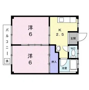 ハイツ副島【204号室】の間取り