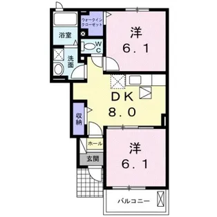 アンジュ桜【102号室】の間取り
