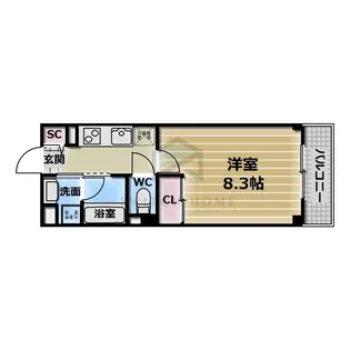 ラウレア上小阪【102号室】の間取り