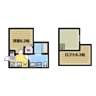 リベルテ新今里【201号室】の間取り