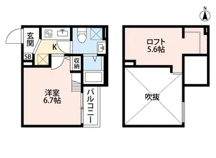 エルサチ【1階】の間取り
