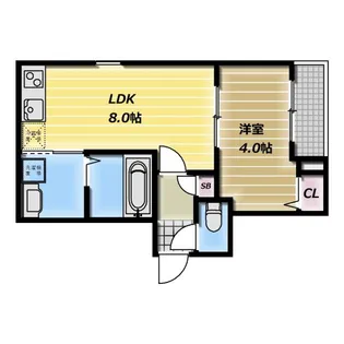 パロス衣摺クリアス【2階】の間取り