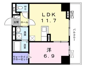 ムーンヒルズ大阪【9階】の間取り