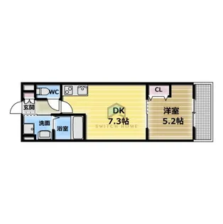 アート北巽【104号室】の間取り