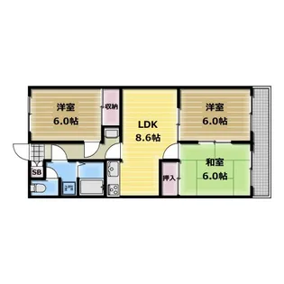 サングリーン布施の間取り