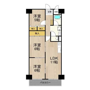 サンメゾン【5階】の間取り