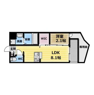 リアコート長瀬【106号室】の間取り
