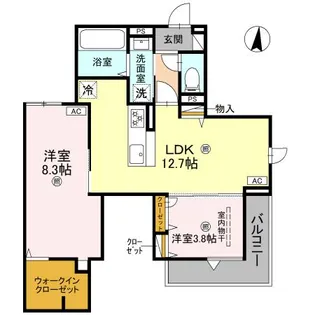 サンハイム横沼【203号室】の間取り