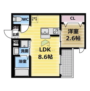 リアコート近大南2の間取り