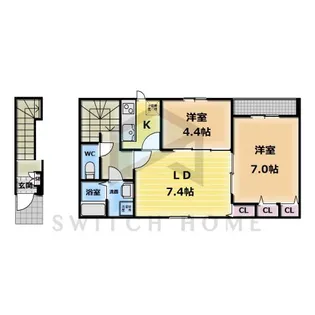 コートドールⅡ【2階】の間取り