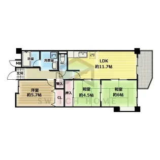 セレニティ巽の間取り