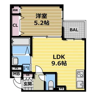 UrbanCourtFuse【4階】の間取り