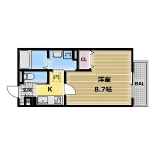 KTIレジデンス弥刀【2階】の間取り