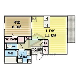 セントコリーヌD棟【3階】の間取り