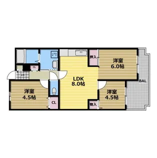 友井グレイス【5階】の間取り