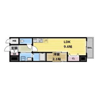 ONLYONE布施【3階】の間取り