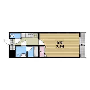 アルベージュ八戸ノ里Ⅰ番館【1階】の間取り