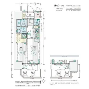 エステムコート大阪プリューム【13階】の間取り