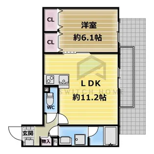 アビタシオン巽【102号室】の間取り