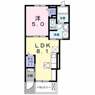 ジャイオス【1階】の間取り