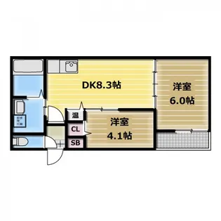 メゾンルシーヌ源氏ケ丘の間取り
