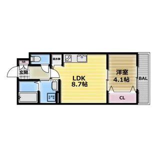 アート東大阪Bの間取り