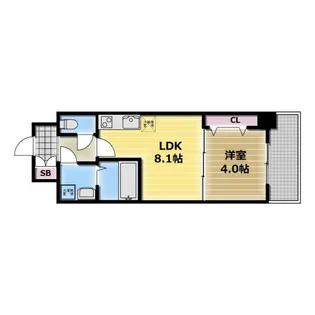 グランパシフィック今里innovation【5階】の間取り