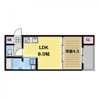 CRASTINE大蓮北4丁目Bの間取り