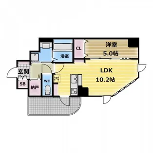 プレミアム菱屋西【2階】の間取り