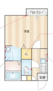 ソレイユ大和田の間取り