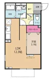 ウィズコンフォートかくら1の間取り