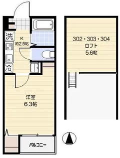 メゾンドジュネス喜沢の間取り