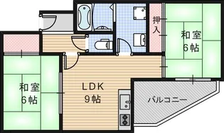 レジデンストーア【4階】の間取り