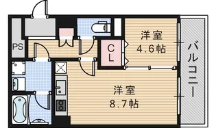 グレイス阿倍野松崎【4階】の間取り