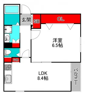 ジュネス阪南【1階】の間取り