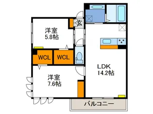 TheAbeno【3階】の間取り