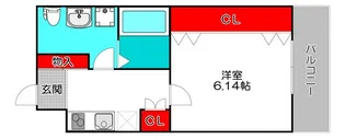 ブライト東住吉【3階】の間取り