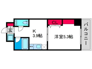 クレイドル西田辺【11階】の間取り