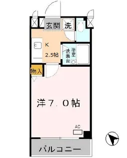 ロイヤルカーサ阿倍野【4階】の間取り