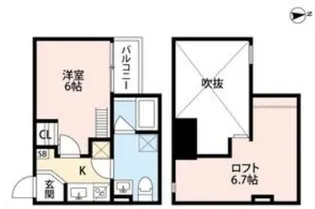 CRASTINE帝塚山東【1階】の間取り