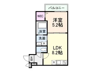 フジパレス帝塚山Ⅱ番館【1階】の間取り