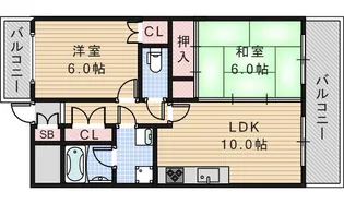 マジョール松崎町【5階】の間取り