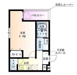 フジパレス住吉東【2階】の間取り