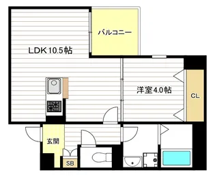 SFIDA帝塚山【2階】の間取り