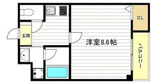 ソリティア桃谷【3階】の間取り