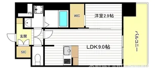 シャテーニュ上本町【6階】の間取り