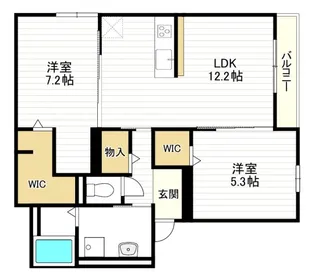 Maison de Espoir万代【1階】の間取り