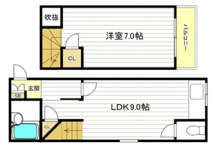 エクラ東住吉2【5階】の間取り