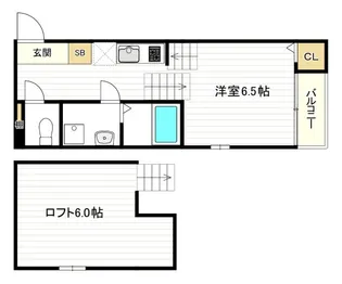 ハーモニーテラス清水丘【1階】の間取り